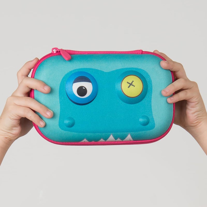 ZIPIT Beast Pencil Box for Kids, Large Capacity Cute Pencil Case for School, Stationery Organizer Box, Light Blue - Image 5